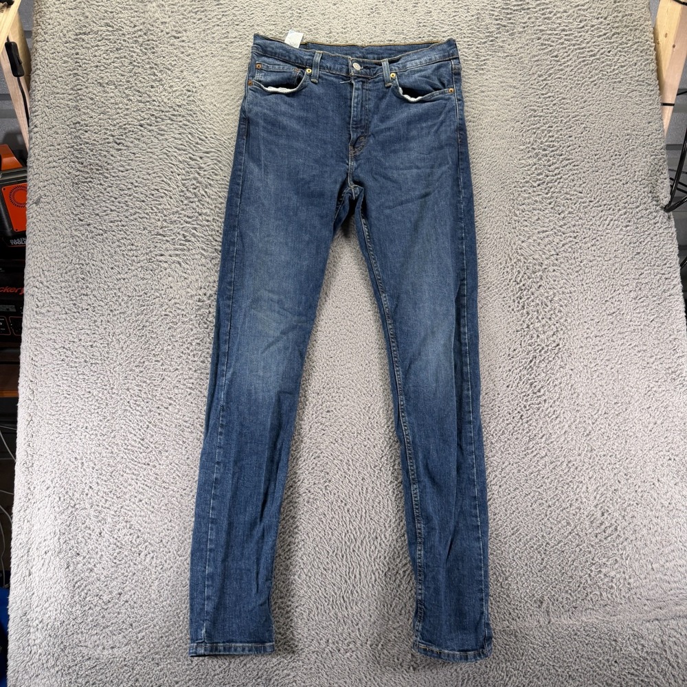 Levi's 510 Jeans Mens 32x36 Blue Cotton Denim Straight Faded Workwear Stretch